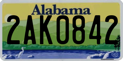 AL license plate 2AK0842