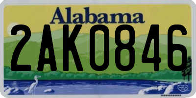 AL license plate 2AK0846
