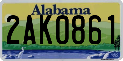AL license plate 2AK0861