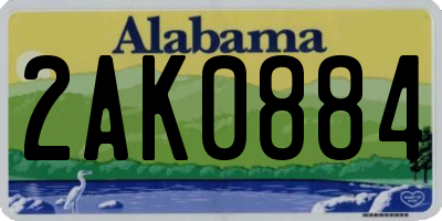 AL license plate 2AK0884