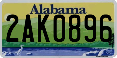 AL license plate 2AK0896