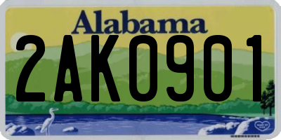 AL license plate 2AK0901
