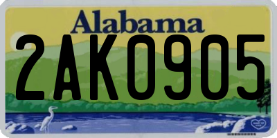 AL license plate 2AK0905
