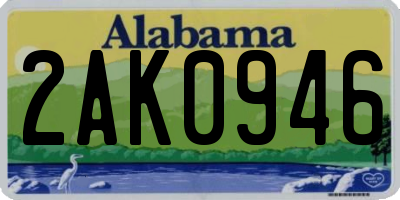 AL license plate 2AK0946