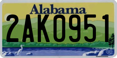 AL license plate 2AK0951