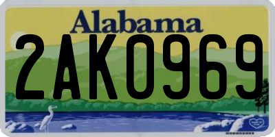 AL license plate 2AK0969