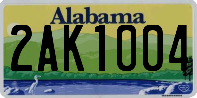 AL license plate 2AK1004