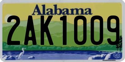 AL license plate 2AK1009