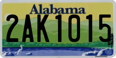AL license plate 2AK1015