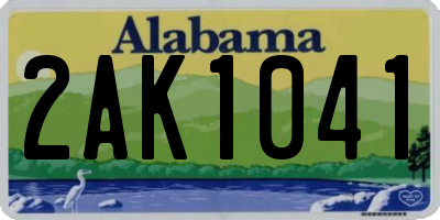 AL license plate 2AK1041
