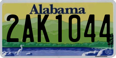 AL license plate 2AK1044
