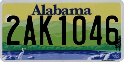 AL license plate 2AK1046