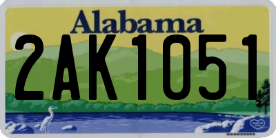 AL license plate 2AK1051