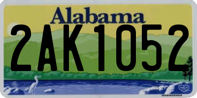 AL license plate 2AK1052