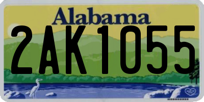 AL license plate 2AK1055