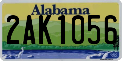 AL license plate 2AK1056