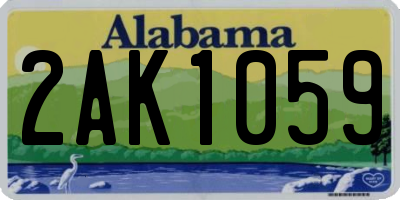 AL license plate 2AK1059