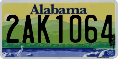 AL license plate 2AK1064