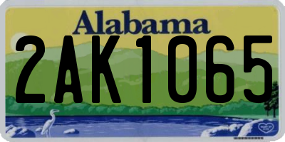 AL license plate 2AK1065