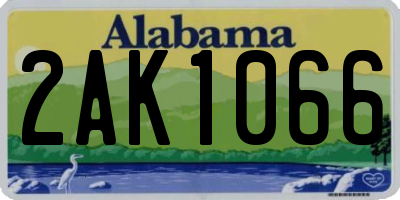 AL license plate 2AK1066