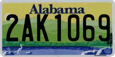 AL license plate 2AK1069