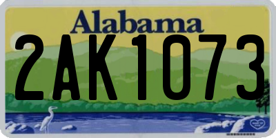 AL license plate 2AK1073