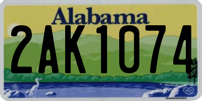 AL license plate 2AK1074