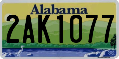 AL license plate 2AK1077