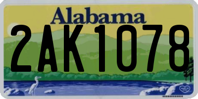 AL license plate 2AK1078