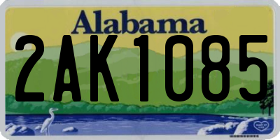 AL license plate 2AK1085
