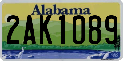 AL license plate 2AK1089
