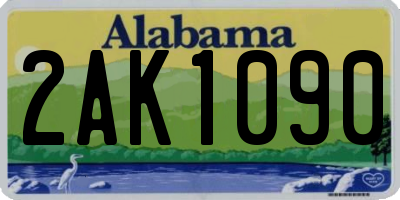 AL license plate 2AK1090