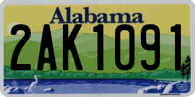 AL license plate 2AK1091
