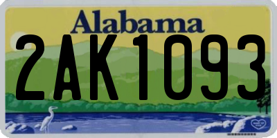 AL license plate 2AK1093