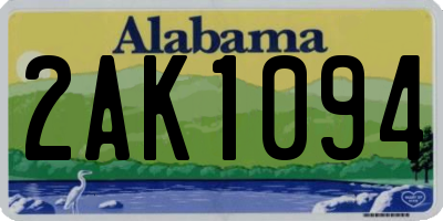 AL license plate 2AK1094