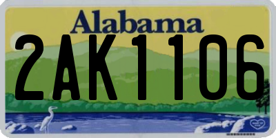 AL license plate 2AK1106
