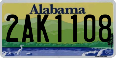 AL license plate 2AK1108