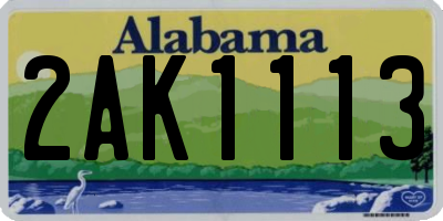 AL license plate 2AK1113