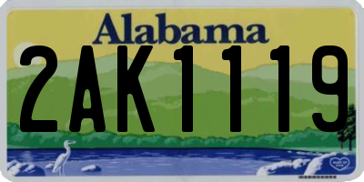 AL license plate 2AK1119