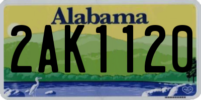 AL license plate 2AK1120