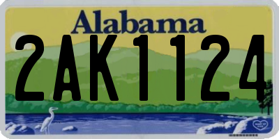AL license plate 2AK1124