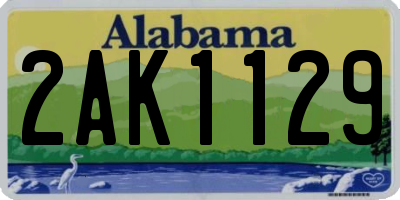 AL license plate 2AK1129