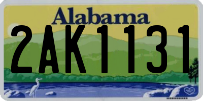 AL license plate 2AK1131