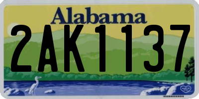 AL license plate 2AK1137