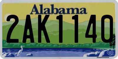 AL license plate 2AK1140