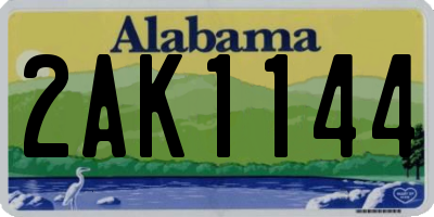 AL license plate 2AK1144