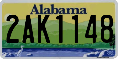 AL license plate 2AK1148