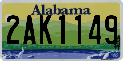 AL license plate 2AK1149
