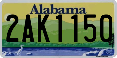 AL license plate 2AK1150