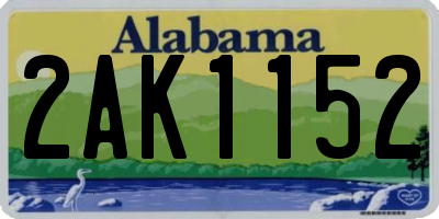 AL license plate 2AK1152